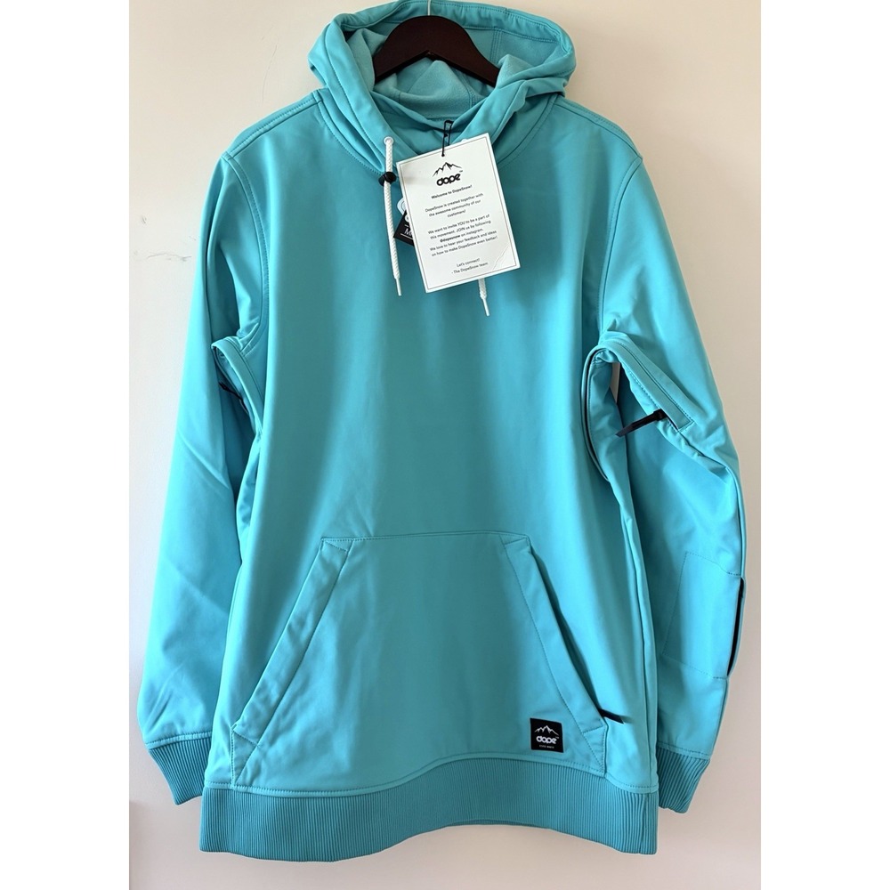 Dope Snowboarding NWT Yeti Blank Snowboard Hoodie In Azure Blue Size Medium